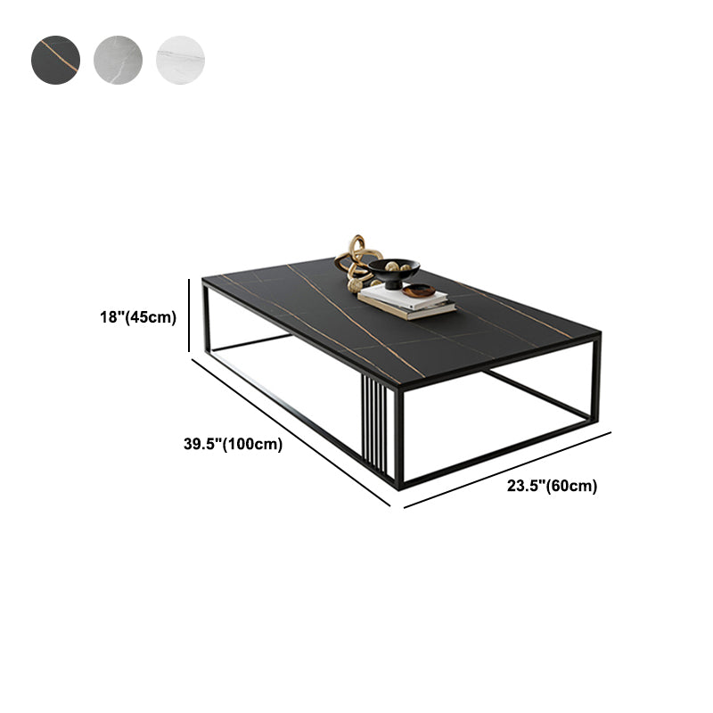 Rechteckiger Couchtisch aus Schiefer, Rahmen 1, Couchtisch für Wohnzimmer