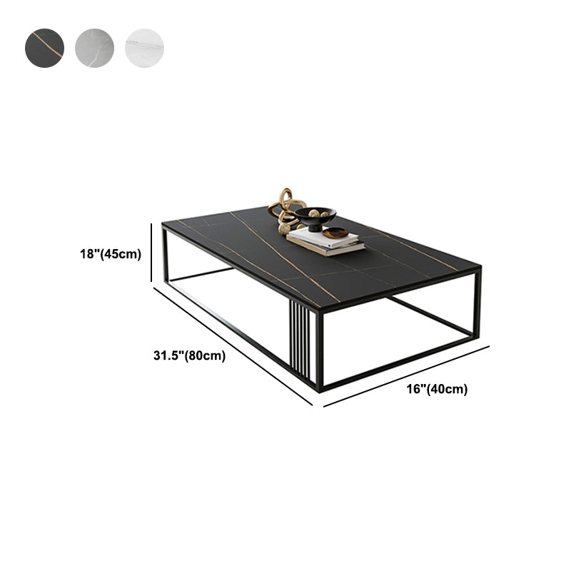 Rechteckiger Couchtisch aus Schiefer, Rahmen 1, Couchtisch für Wohnzimmer