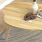 Modern Wooden Free Form Coffee Table with 4 Natural Wooden Legs