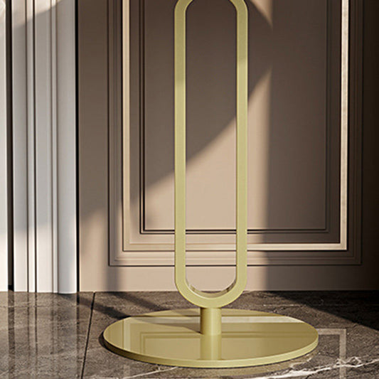 Modern Style Iron Material Base Rock Plate Table Round Side Table Clearhalo 'Coffee & Accent Tables' 'End & Side Tables' 'end_side_tables' 'furn' 'furn_end_side_tables' 'Furniture' 'Living Room Furniture' 5413284