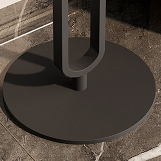 Modern Style Iron Material Base Rock Plate Table Round Side Table Clearhalo 'Coffee & Accent Tables' 'End & Side Tables' 'end_side_tables' 'furn' 'furn_end_side_tables' 'Furniture' 'Living Room Furniture' 5413285