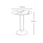 Modern Style Iron Material Base Rock Plate Table Round Side Table Clearhalo 'Coffee & Accent Tables' 'End & Side Tables' 'end_side_tables' 'furn' 'furn_end_side_tables' 'Furniture' 'Living Room Furniture' 5413288
