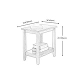 4 Legs Base Black Walnut/walnut Rectangle in Ash Wood Side Table