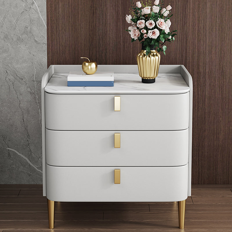 Contemporary Drawer Storage Bed Nightstand Wooden Night Table for Bedroom