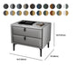 Solid Wood Bedside Table, Modern 2 - Drawer Stone Top Nightstand Clearhalo 'Bedroom Furniture' 'furn' 'furn_night_stand' 'Furniture' 'night_stand' 'Nightstands' 5413552