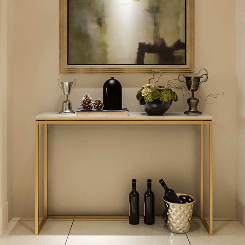 Table de console blanc rectangulaire moderne - Table de la console 11,81 "x 31,49"