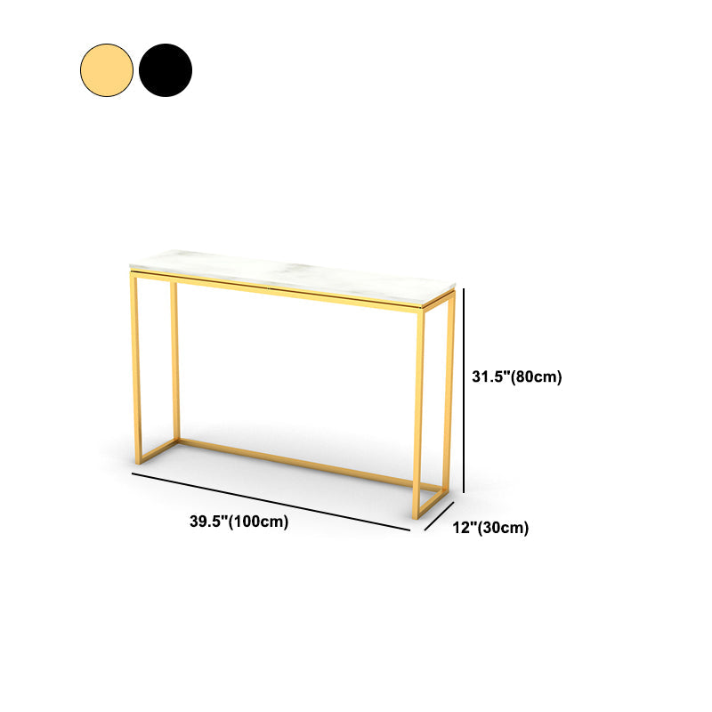 Table de console blanc rectangulaire moderne - Table de la console 11,81 "x 31,49"