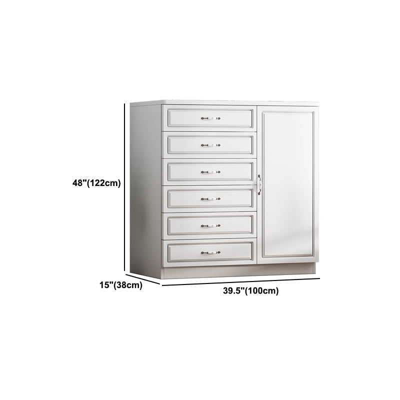 Contemporary Wood Accent Cabinet with Drawer Rectangle Accent Chest