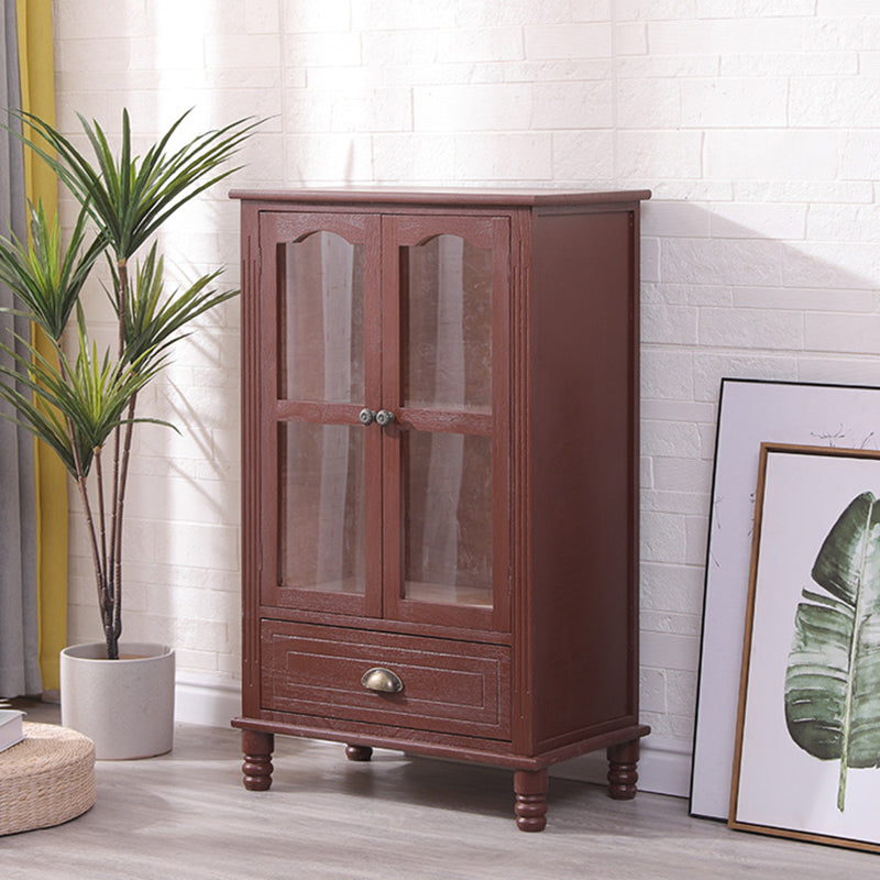 23.62 "L x 13.77" w産業用木材アクセントキャビネット引き出し長方形サイドキャビネット