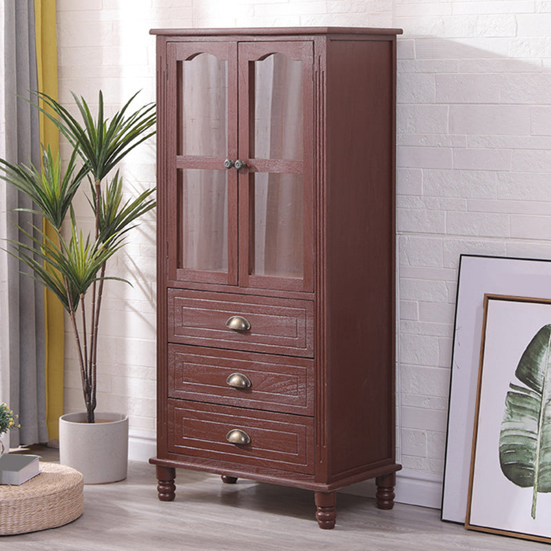 23.62 "L x 13.77" w産業用木材アクセントキャビネット引き出し長方形サイドキャビネット