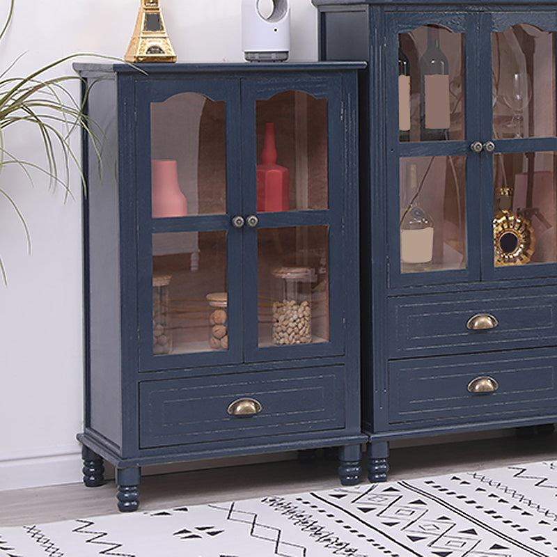 23.62 "L x 13.77" w産業用木材アクセントキャビネット引き出し長方形サイドキャビネット