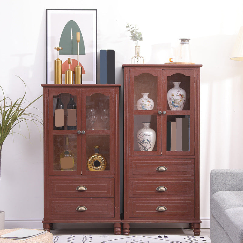 23.62" L x 13.77" W Industrial Wood Accent Cabinet with Drawer Rectangle Side Cabinet