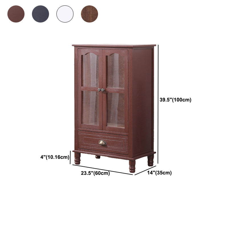 23.62 "L x 13.77" W Industrial Wood Accent Cabinet met lade rechthoekige zijkast