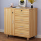 Contemporary Wood Accent Cabinet with Drawer Rectangle Side Cabinet