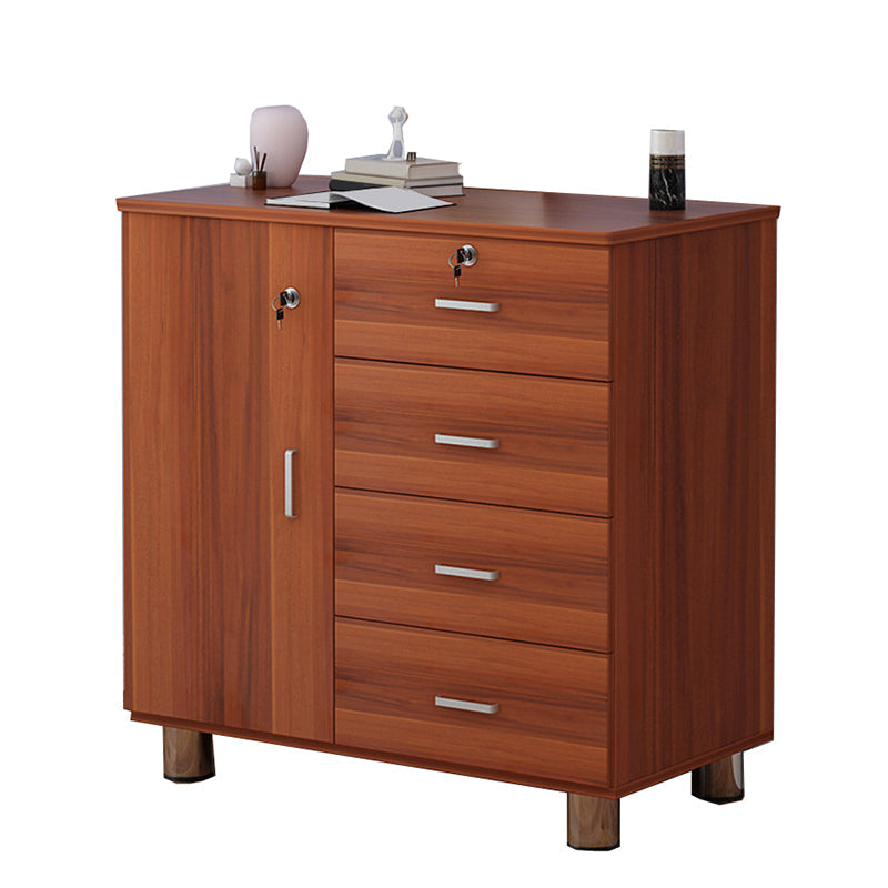Contemporary Wood Accent Cabinet with Drawer Rectangle Side Cabinet