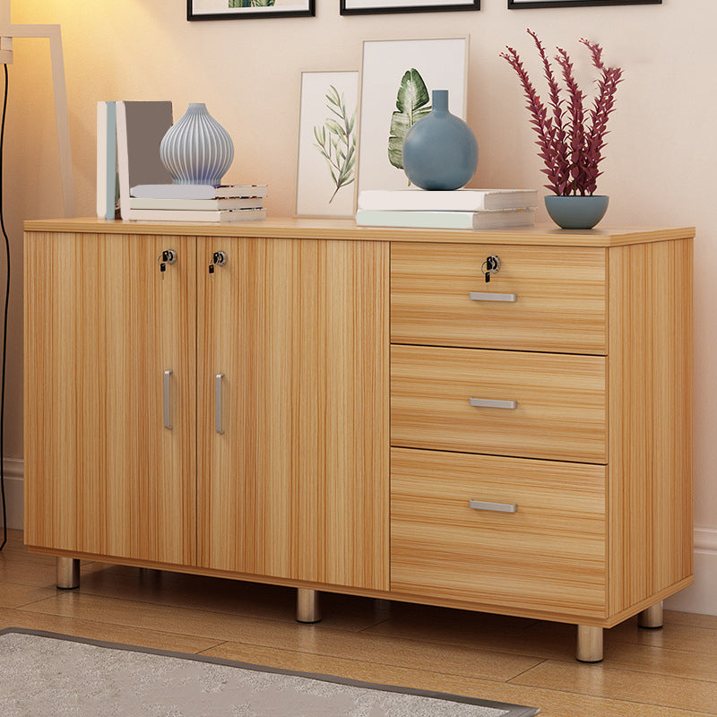 Contemporary Wood Accent Cabinet with Drawer Rectangle Side Cabinet