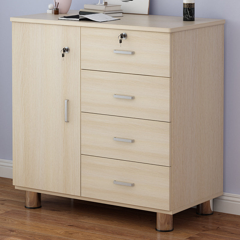 Contemporary Wood Accent Cabinet with Drawer Rectangle Side Cabinet