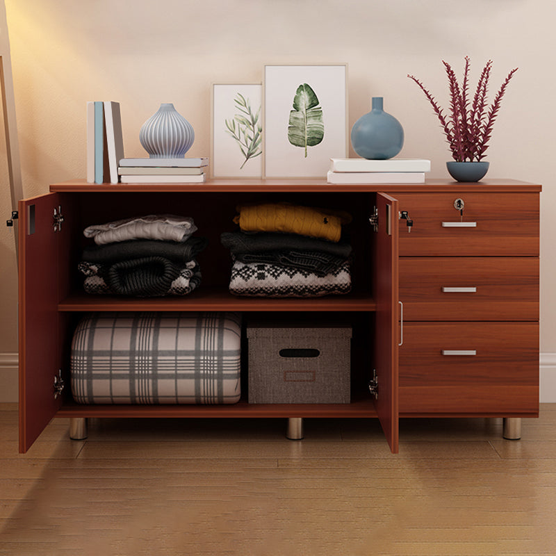 Contemporary Wood Accent Cabinet with Drawer Rectangle Side Cabinet