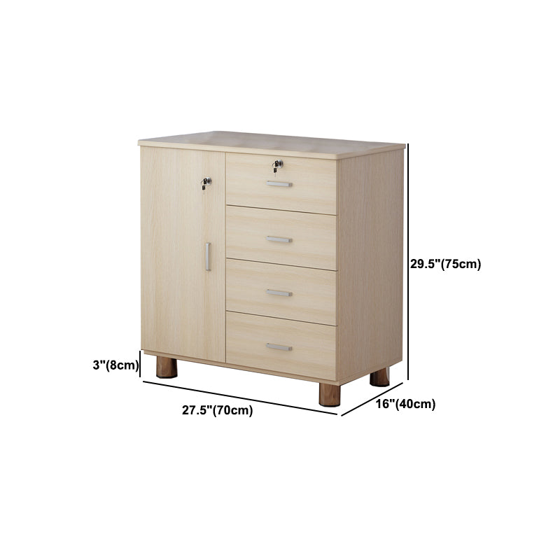 Contemporary Wood Accent Cabinet with Drawer Rectangle Side Cabinet