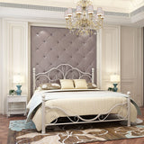 Industrial Metal Bed with Headboard Standard Profile Open-Frame Bed