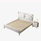 Glam Rubberwood Open-Frame Bed 45.28-Inch H White Bed Frame with Headboard Clearhalo 'Bedroom Furniture' 'Beds' 'furn' 'furn_beds' 'Furniture' 5415923