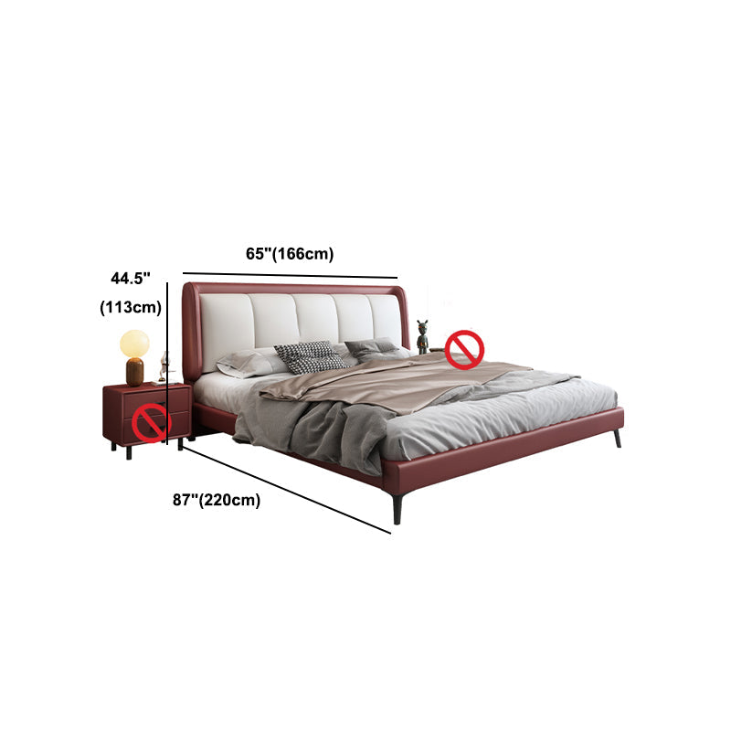 Letto di pino in legno standard in pelle vera scandinava