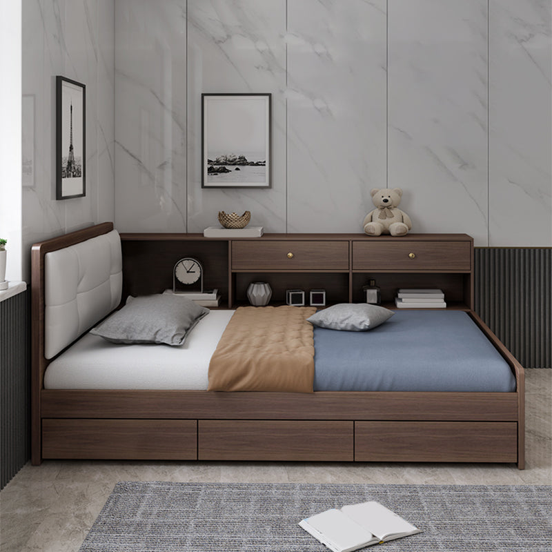 35.43 "lit de panneau scandinave avec tête de lit à bas profil rembourré