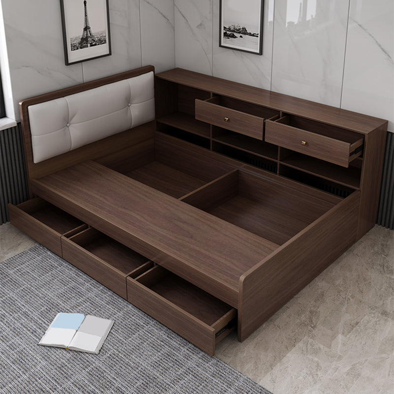 35.43 "lit de panneau scandinave avec tête de lit à bas profil rembourré