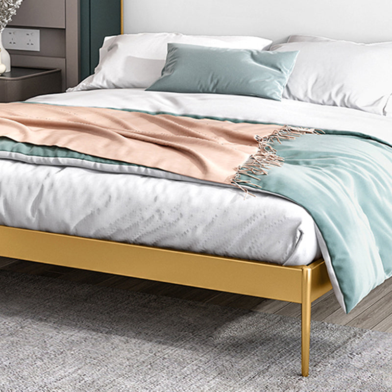 Metal Low Profile Bed Frame 43.31-inch H Wire-Grid Bed with Headboard Clearhalo 'Bedroom Furniture' 'Beds' 'furn' 'furn_beds' 'Furniture' 5415981