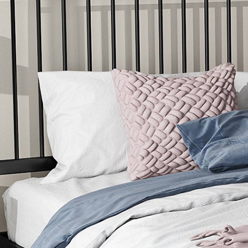 Letto a legna in metallo da 78 pollici rettangolare con testiera, moderno giorno di giorno