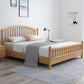 Scandinavian Natural Rubberwood Bed with Arched Slat Headboard Clearhalo 'Bedroom Furniture' 'Beds' 'furn' 'furn_beds' 'Furniture' 5416030