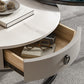 Rahmen-Basis-Design, runder Glas-/Kunsttisch, Couchtisch mit Metallbasis