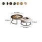 Rahmen-Basis-Design, runder Glas-/Kunsttisch, Couchtisch mit Metallbasis