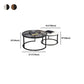 Rahmen-Basis-Design, runder Glas-/Kunsttisch, Couchtisch mit Metallbasis