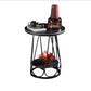 Frame Steel Tube Base Designed with Round Table Top Made of Rock PlateSide Table