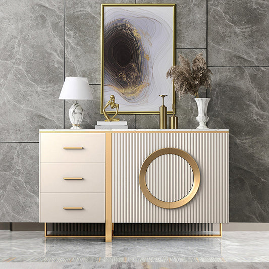 35.43 "H Sideboard Glam Style Dining Server mit 3 Schubladen für die Küche im Wohnzimmer