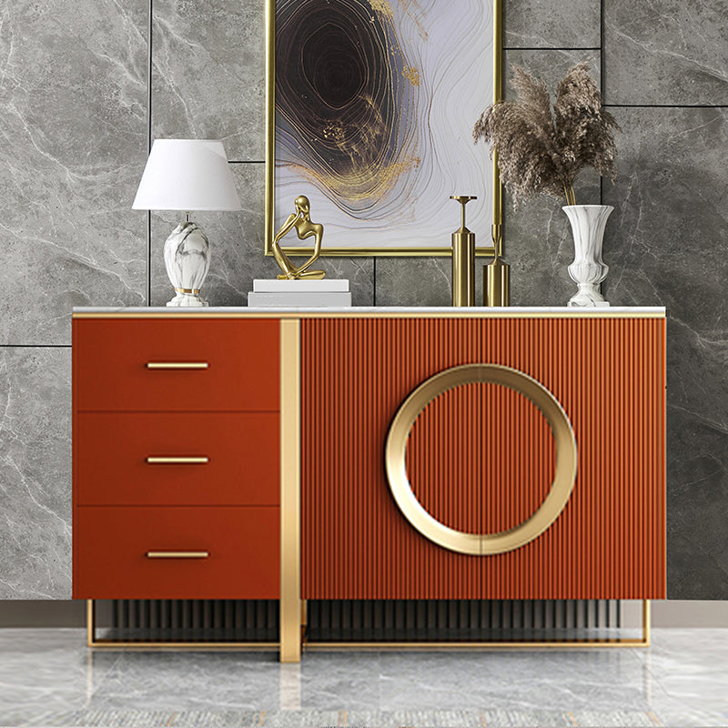 35.43 "H PARABLE PARABLE SERVER DE COMINACIÓN Glam con 3 cajones para la cocina de la sala de estar