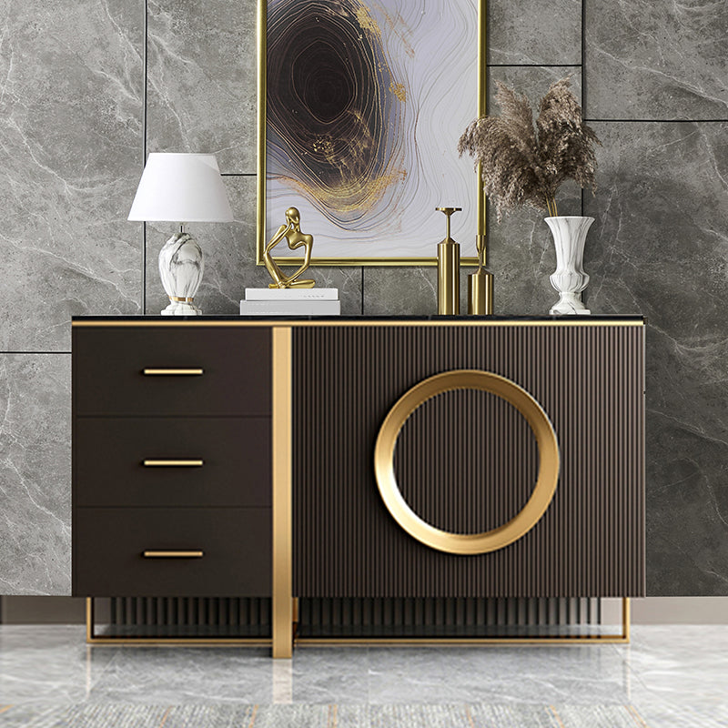 35.43 "H PARABLE PARABLE SERVER DE COMINACIÓN Glam con 3 cajones para la cocina de la sala de estar