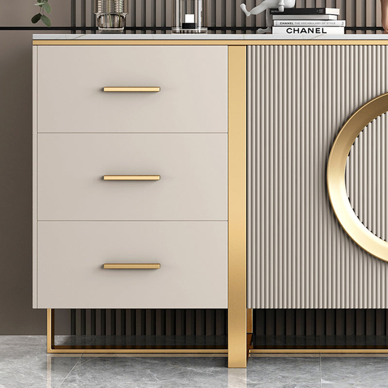 35.43 "H PARABLE PARABLE SERVER DE COMINACIÓN Glam con 3 cajones para la cocina de la sala de estar