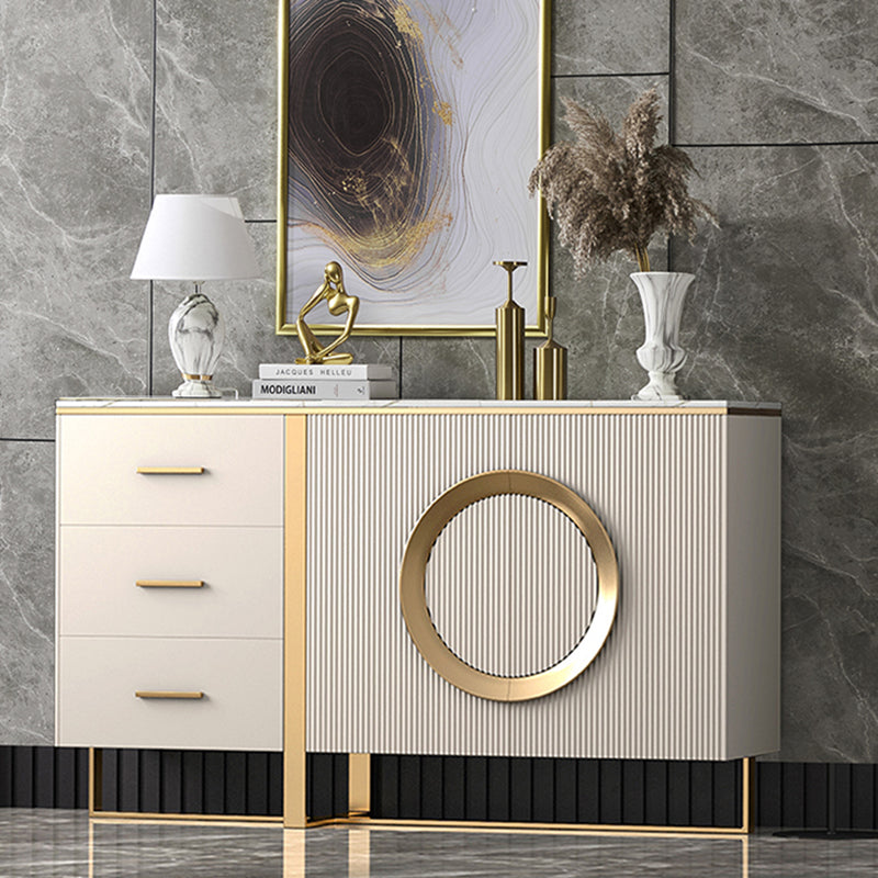 35.43 "H PARABLE PARABLE SERVER DE COMINACIÓN Glam con 3 cajones para la cocina de la sala de estar