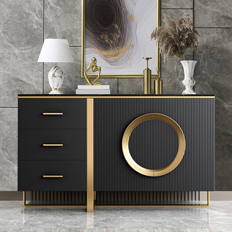 35.43 "H PARABLE PARABLE SERVER DE COMINACIÓN Glam con 3 cajones para la cocina de la sala de estar