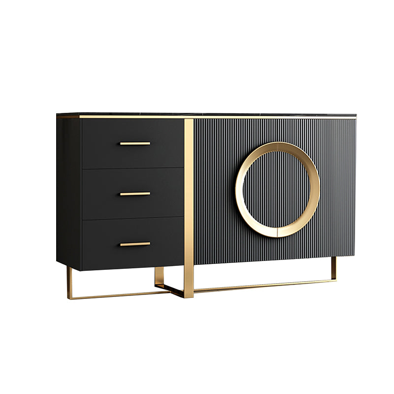 35.43 "H PARABLE PARABLE SERVER DE COMINACIÓN Glam con 3 cajones para la cocina de la sala de estar