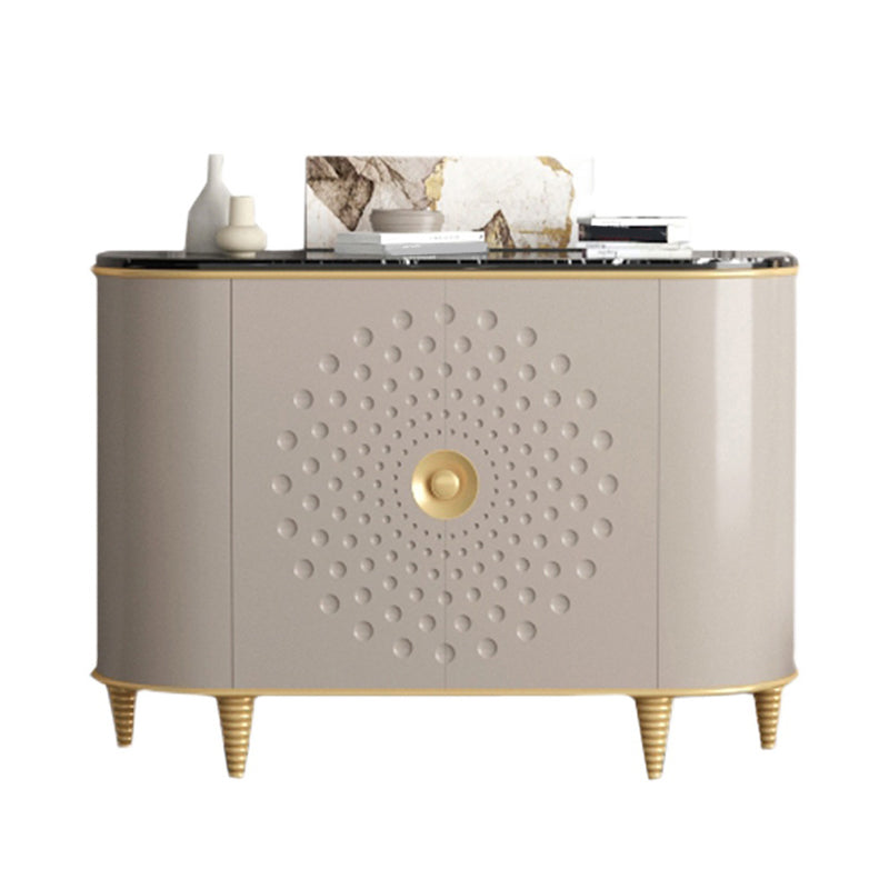 Stone Countertop Dining Server Glam Manufactured Wood Server Clearhalo 'buffet_sideboard' 'Buffets & Sideboards' 'furn' 'furn_buffet_sideboard' 'Furniture' 'Kitchen & Dining Furniture' 5418735