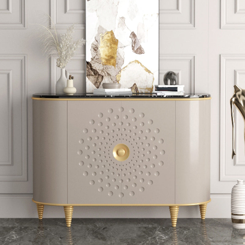 Stone Countertop Dining Server Glam Manufactured Wood Server 31"L x 13"W x 35"H Grey Clearhalo 'buffet_sideboard' 'Buffets & Sideboards' 'furn' 'furn_buffet_sideboard' 'Furniture' 'Kitchen & Dining Furniture' 5418738