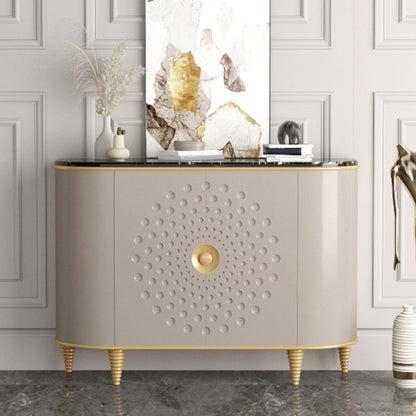 Stone Countertop Dining Server Glam Manufactured Wood Server 31"L x 13"W x 35"H Grey Clearhalo 'buffet_sideboard' 'Buffets & Sideboards' 'furn' 'furn_buffet_sideboard' 'Furniture' 'Kitchen & Dining Furniture' 5418738