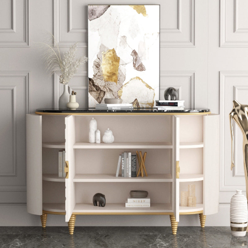 Stone Countertop Dining Server Glam Manufactured Wood Server Clearhalo 'buffet_sideboard' 'Buffets & Sideboards' 'furn' 'furn_buffet_sideboard' 'Furniture' 'Kitchen & Dining Furniture' 5418744