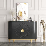 Stone Countertop Dining Server Glam Manufactured Wood Server Clearhalo 'buffet_sideboard' 'Buffets & Sideboards' 'furn' 'furn_buffet_sideboard' 'Furniture' 'Kitchen & Dining Furniture' 5418745