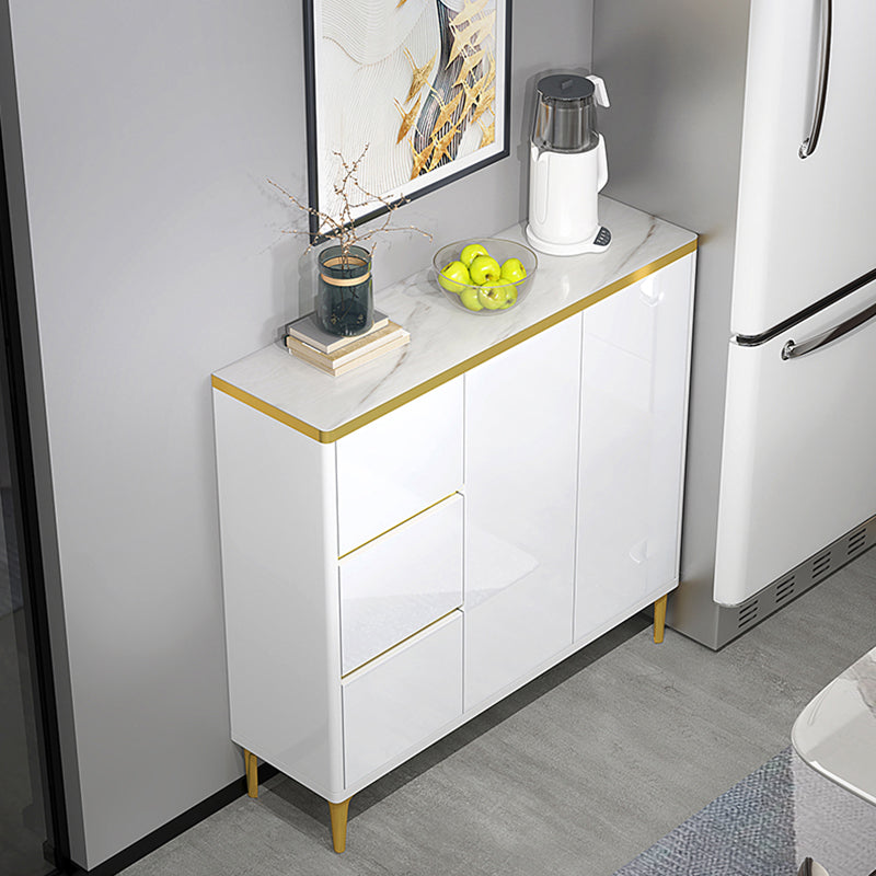 Server da pranzo bianco contemporaneo prodotto in legno regolabile server