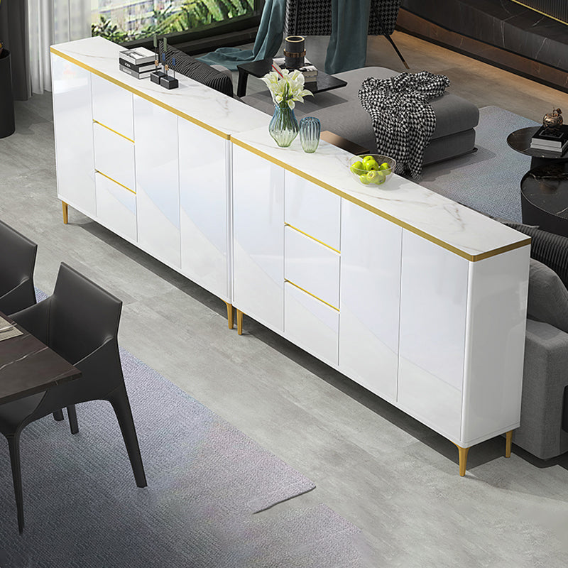 Server da pranzo bianco contemporaneo prodotto in legno regolabile server