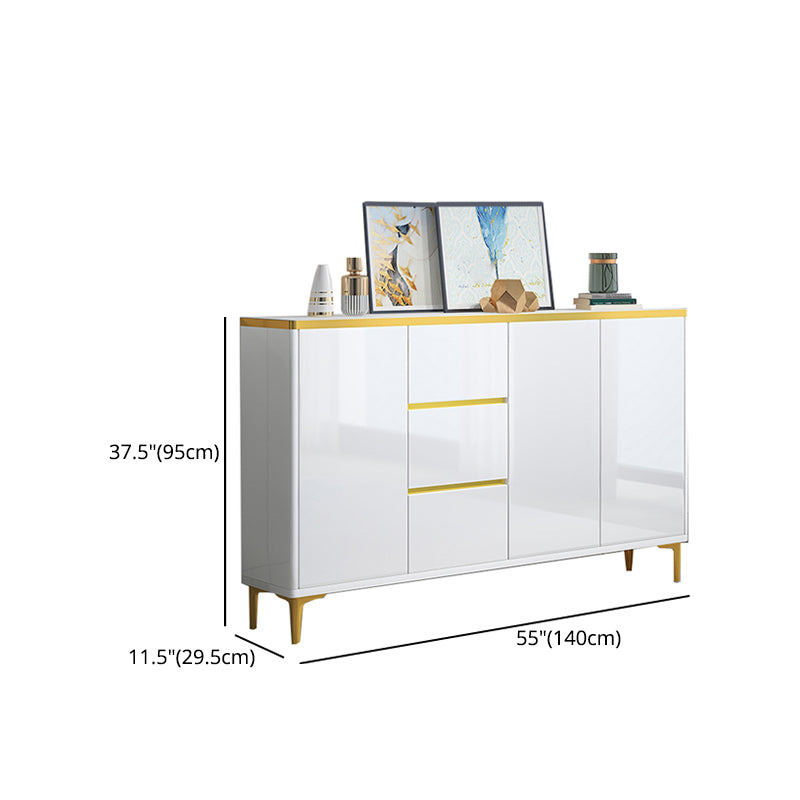 Server da pranzo bianco contemporaneo prodotto in legno regolabile server